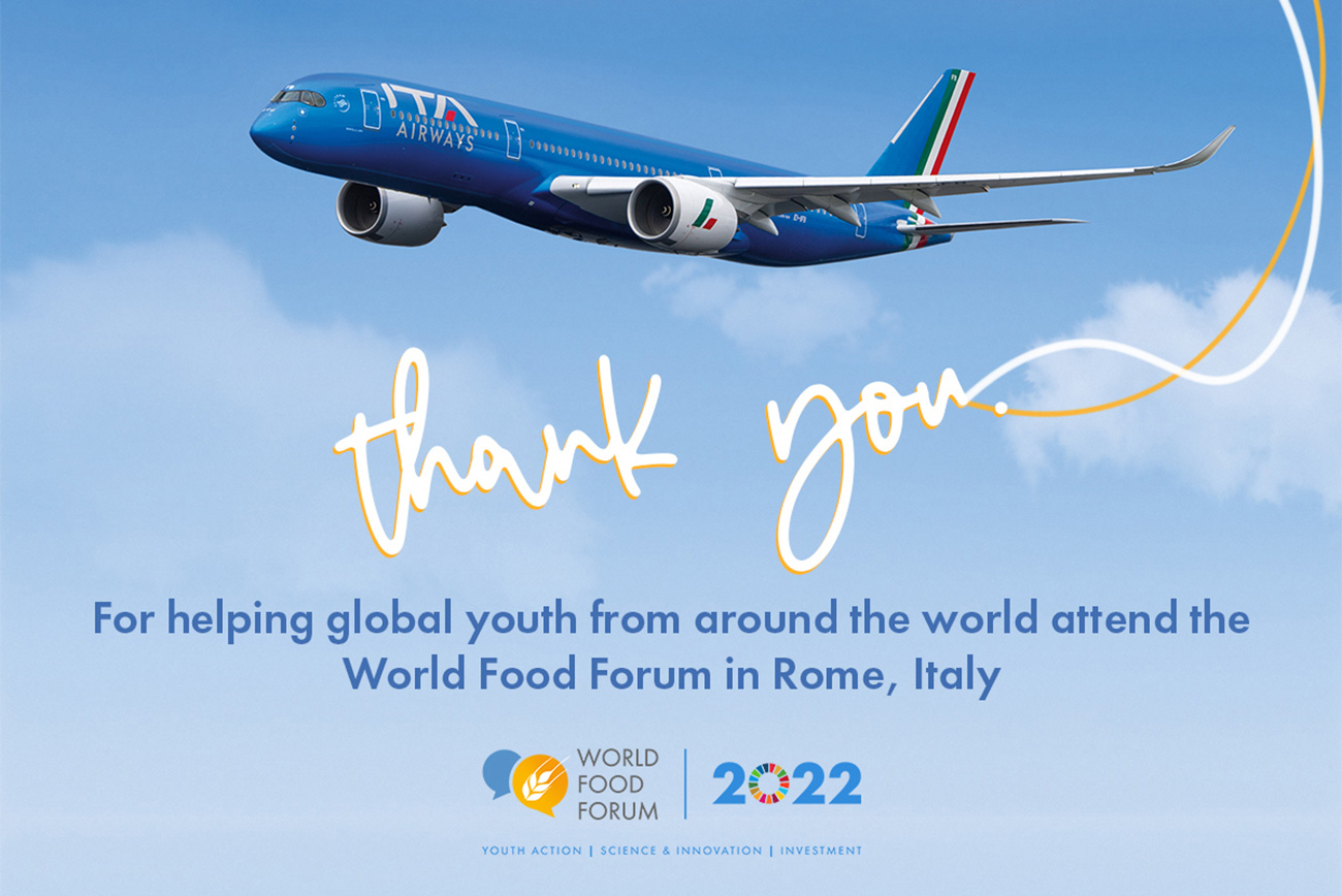 WFF and ITA Airways join hands to fly youth to the flagship event from 17-21 October WFF and ITA Airways join hands to fly youth to the flagship event from 17-21 October